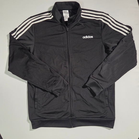 adidas Other - Adidas Track Jacket Blue White Stripes Mens Size L Athletic Full Zip